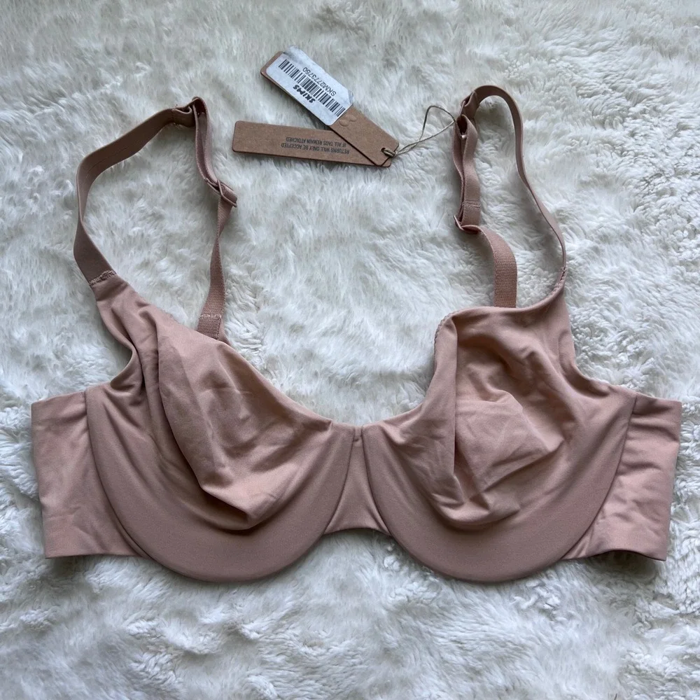 Skims Smoothing Intimates Full Coverage Bra Clay BA-PLG-2610 Womens Size 34B NWT